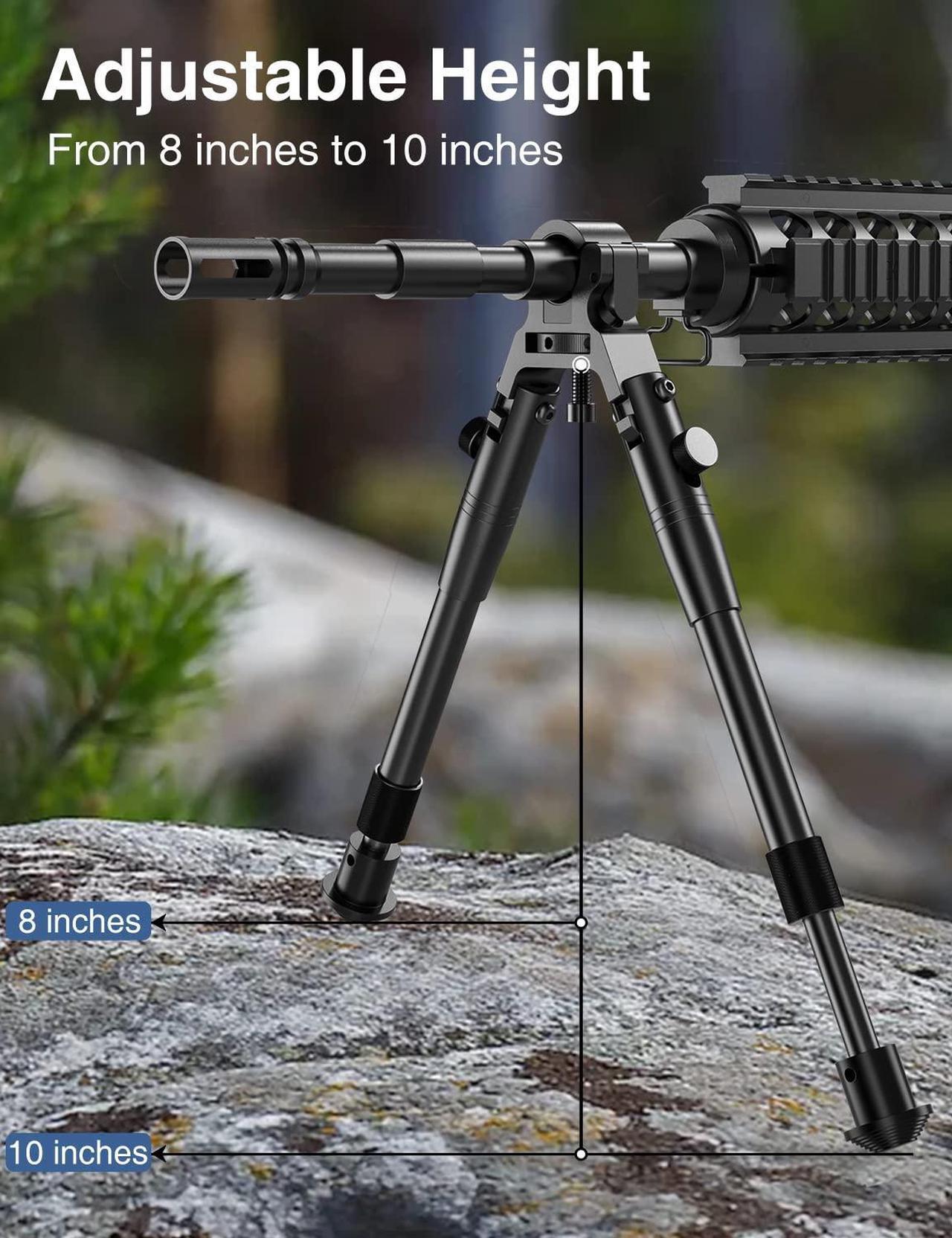 Alt view image 3 of 6 - Clamp-on Bipod, Bipod for Rifle, Height from 8 - 10inch, Quick Release Design Barrel Size: 0.43 to 0.75 Inch