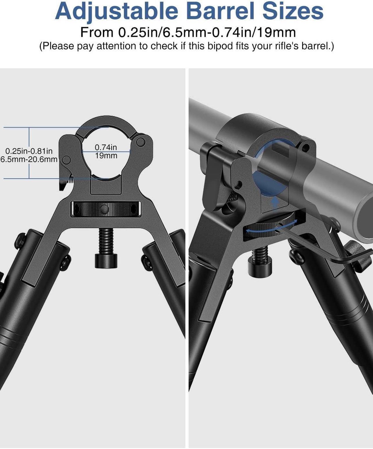 Alt view image 2 of 6 - Clamp-on Bipod, Bipod for Rifle, Height from 8 - 10inch, Quick Release Design Barrel Size: 0.43 to 0.75 Inch