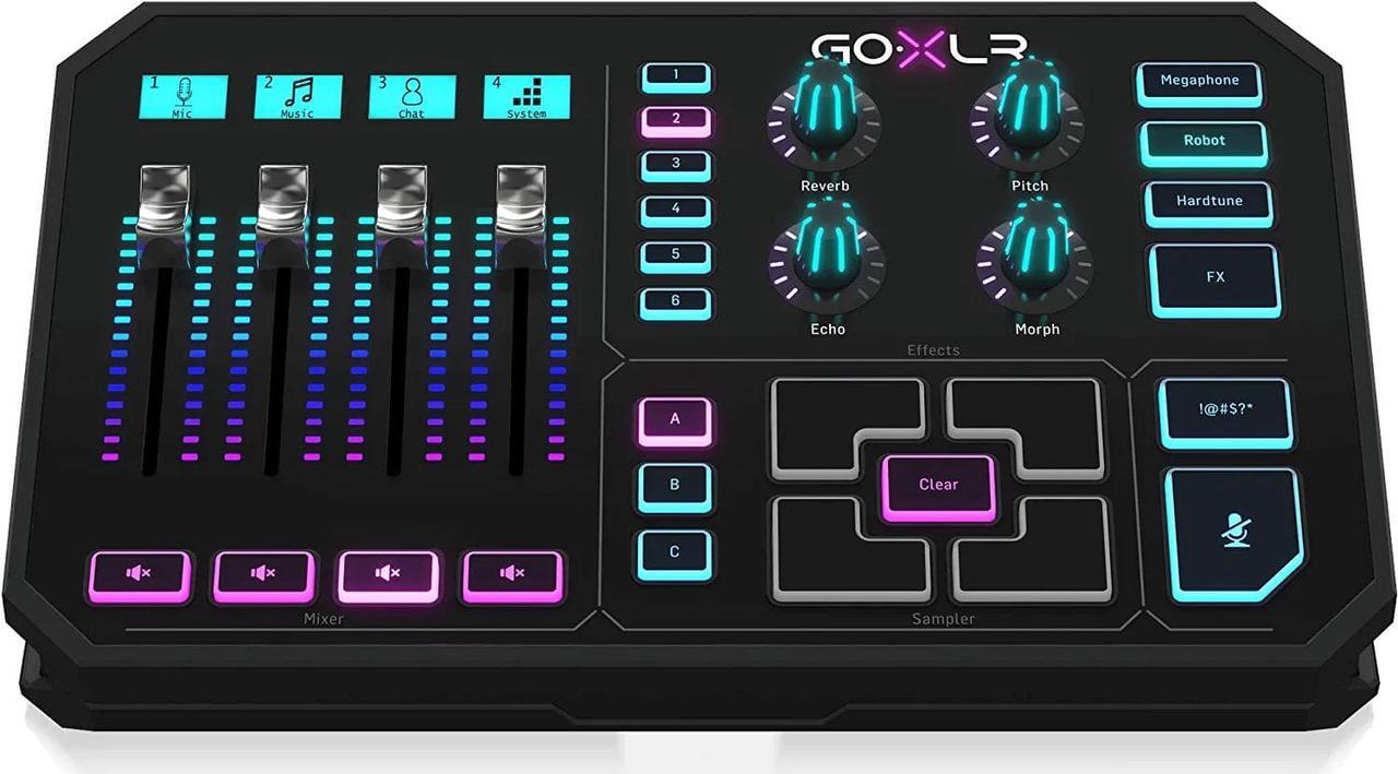 Main image of TC Helicon GoXLR Revolutionary Online Broadcaster Platform with 4-Channel Mixer, Motorized Faders, Sound Board and Vocal Effects, Officially Supported on Windows