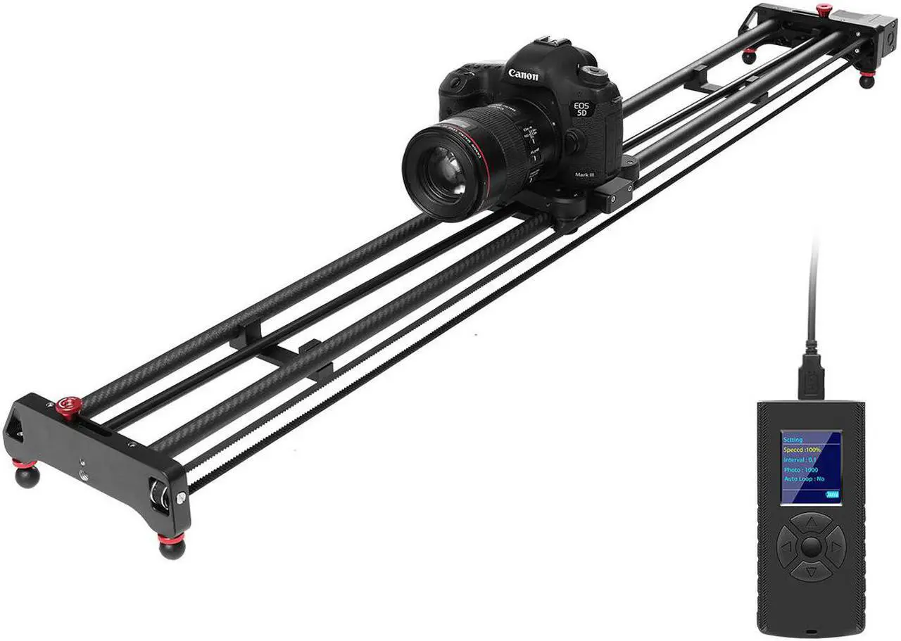 Main image of GVM Motorized Camera Slider, 48"/120CM Carbon Fiber Camera Slider with Time-Lapse Photography, Automatic Round Trip, Tracking Shooting and 120 Degree Panoramic Shooting, with Remote Controller