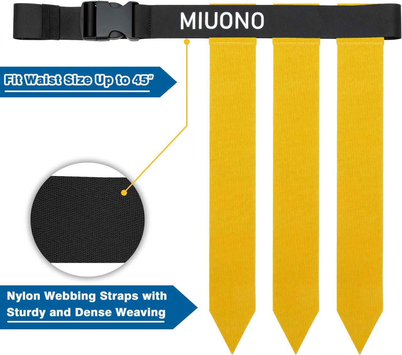 Alt view image 6 of 7 - MIUONO Flag Football Belts for Youth Adult and Kids, Triple Flag Football Set, 10 players