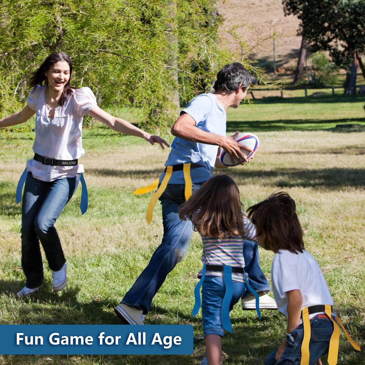 Alt view image 5 of 7 - MIUONO Flag Football Belts for Youth Adult and Kids, Triple Flag Football Set, 10 players