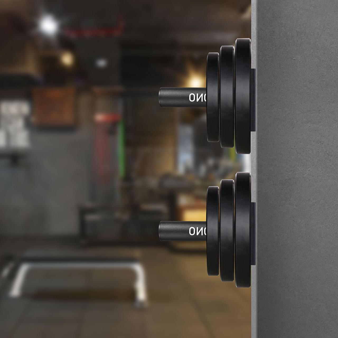 Alt view image 7 of 7 - MIUONO Weight Plate Holder, Wall Mounted Weight Rack Storage for 2" Olympic Weight Plate, 4 Pack Home Gym Organizer
