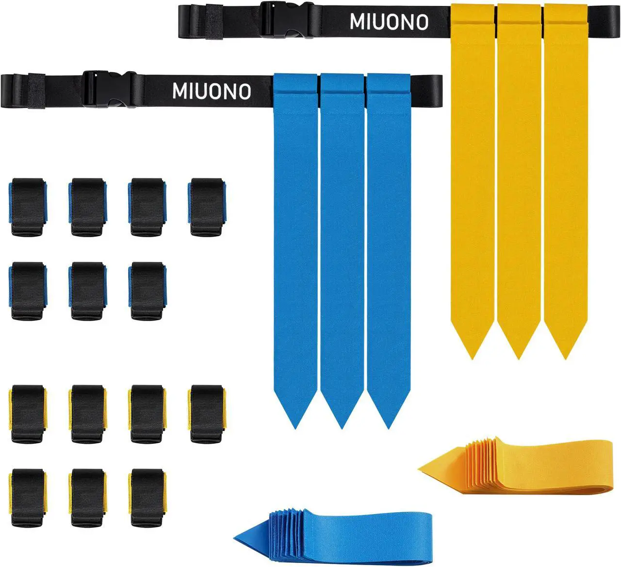 Main image of MIUONO Flag Football Belts for Youth Adult and Kids, Triple Flag Football Set, 14 players