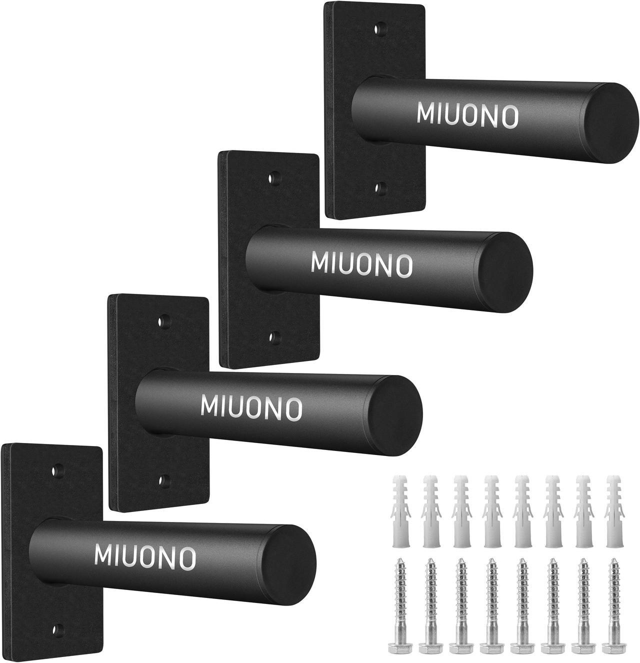 Main image of MIUONO Weight Plate Holder, Wall Mounted Weight Rack Storage for 2" Olympic Weight Plate, 4 Pack Home Gym Organizer