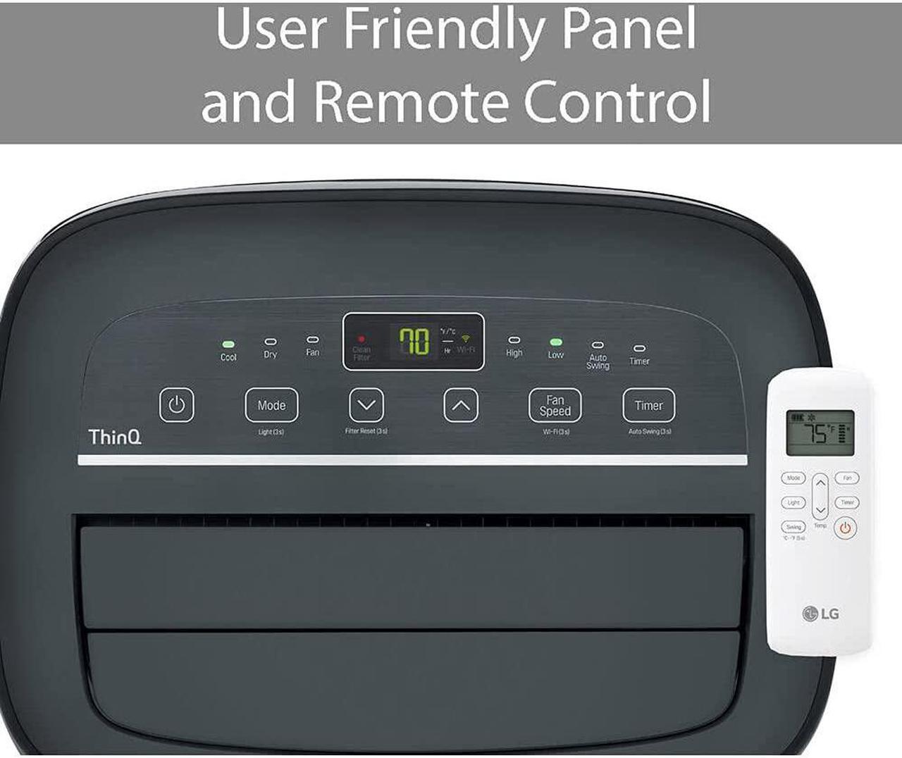 Alt view image 10 of 18 - LG LP0821GSSM 8,000 BTU Smart Wi-Fi Portable Air Conditioner