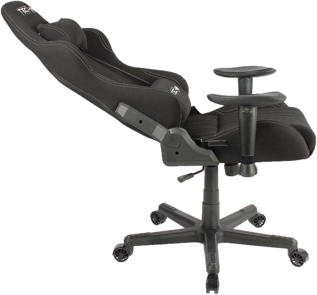 Alt view image 13 of 20 - Gaming Chair - Techni Sport TS-F44 - BLACK Fabric Ergonomic High Back Racer Style PC / Console Video Gaming / Study