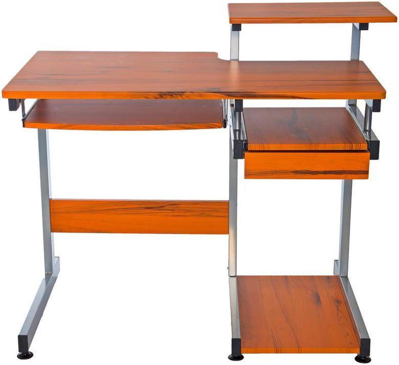 Alt view image 14 of 19 - Techni Mobili Complete Computer Desk with Storage, Ergonomic Workstation with MDF Panels and PVC Laminate Veneer Surface, Woodgrain