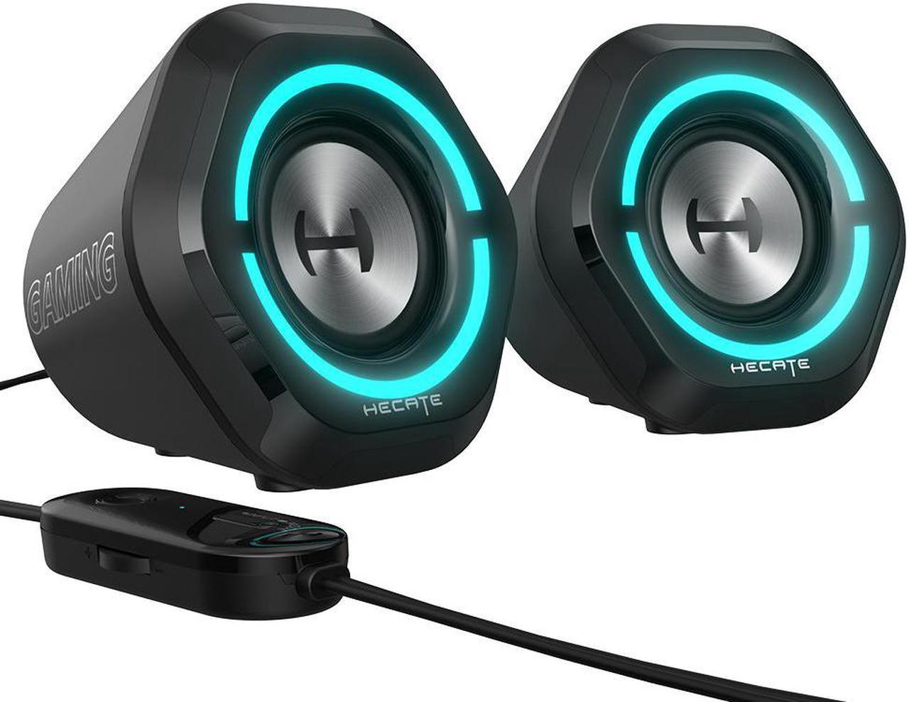 Hecate by Edifier G1000 RGB Gaming 2.0 Speakers for desktop, USB, Aux & Bluetooth 5.3 inputs, USB powered