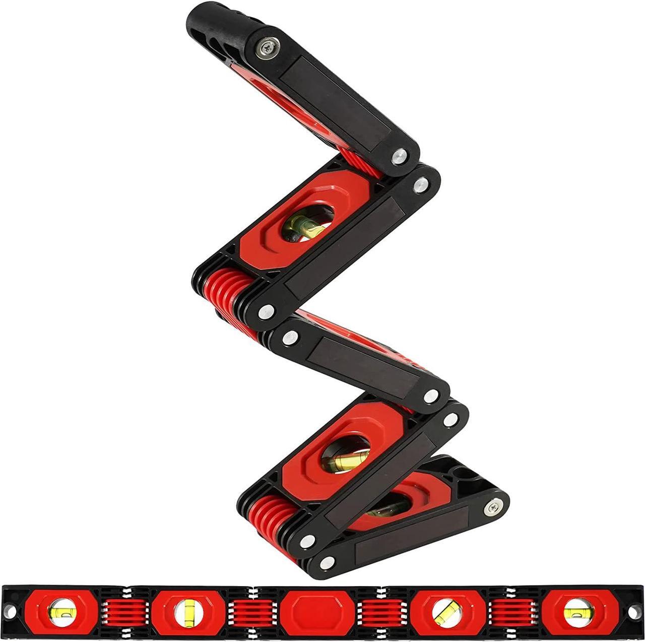 Main image of Foldable Level Tool Magnetic Multi Function Folding Level Bendable Extendable Bubble Leveler 28inch Torpedo Level Magnetic Woodworking Tools Line Measuring for Craftsman