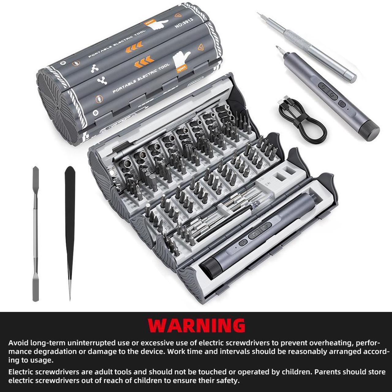 Alt view image 7 of 7 - SUSUMU Notebook precision disassembly maintenance rechargeable electric screwdriver set LED digital display high-end, powerful motor, five-speed torque adjustment,  S2, aluminum alloy