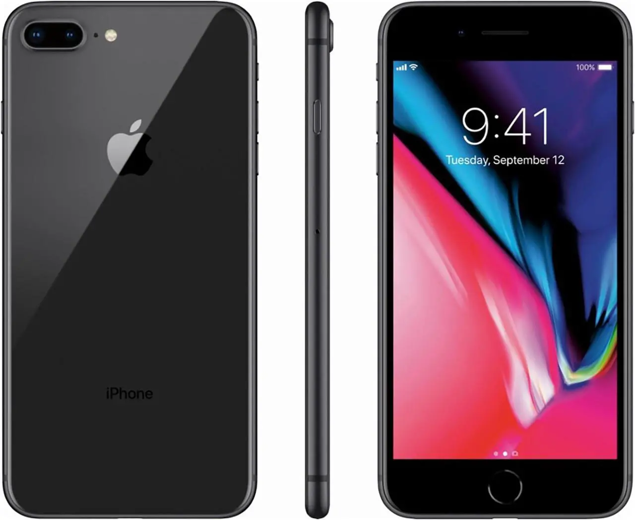 Alt view image 3 of 7 - Apple iPhone 8 Plus 64GB Fully Unlocked Space Gray - Grade A