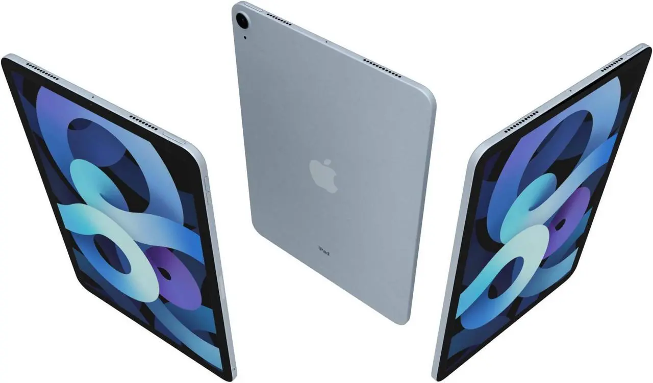 Alt view image 6 of 6 - Apple iPad Air 10.9 4th Gen (2020) 64GB (Wi-Fi + Cellular) Sky Blue (Refurbished Good)