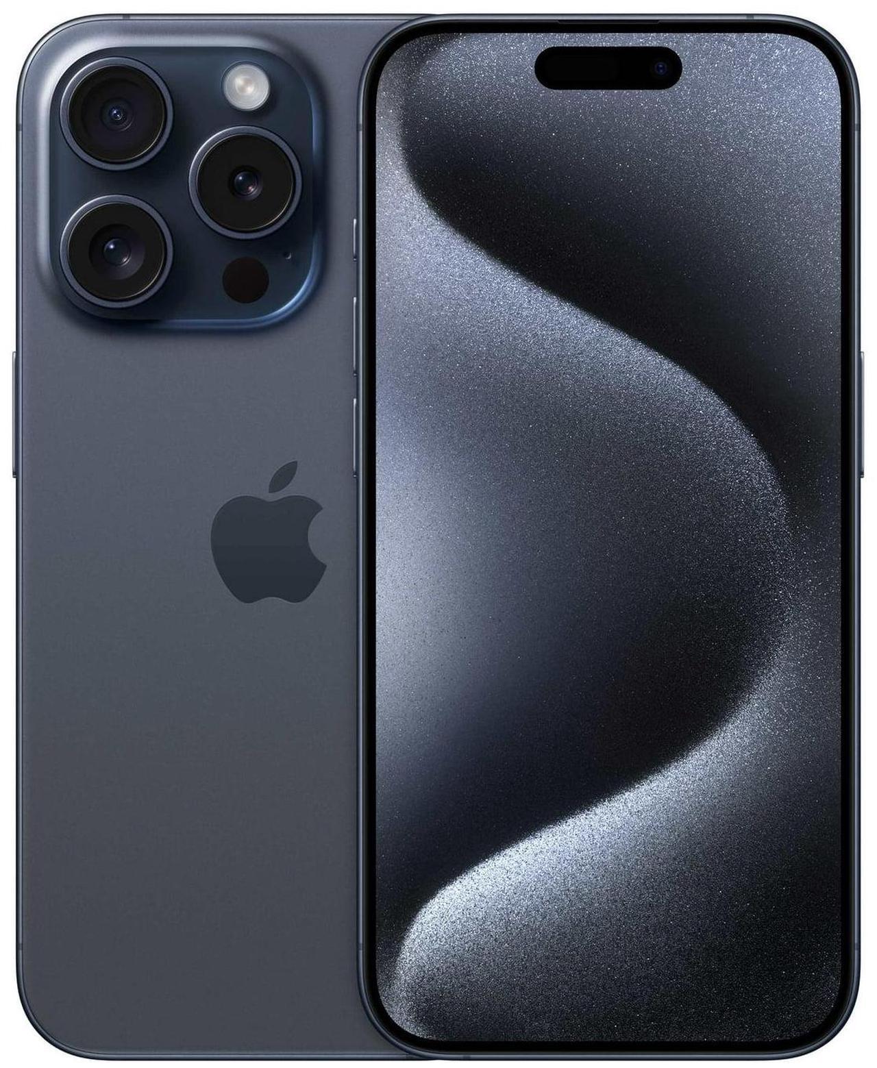 Main image of Apple iPhone 15 PRO 128GB Fully Unlocked Blue Titanium - Refurbished Good