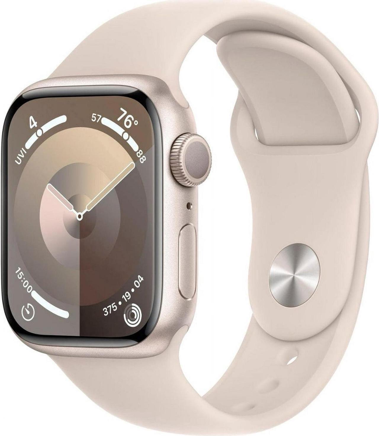 Alt view image 3 of 4 - Apple Watch Series 9 [GPS 41mm] Starlight Aluminum Case with Starlight Sport Band-Grade A