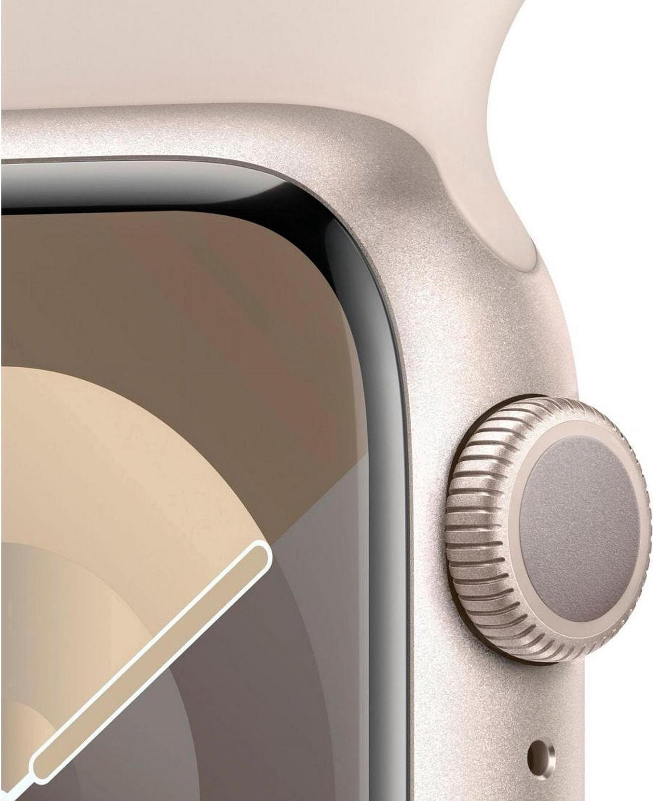 Alt view image 4 of 4 - Apple Watch Series 9 [GPS 41mm] Starlight Aluminum Case with Starlight Sport Band-Grade A