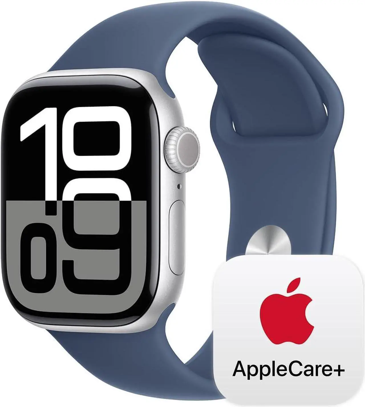 Main image of Apple Watch Series 10 [GPS + Cellular 42mm] Silver Aluminum Case with Blue Sport Band-Grade A