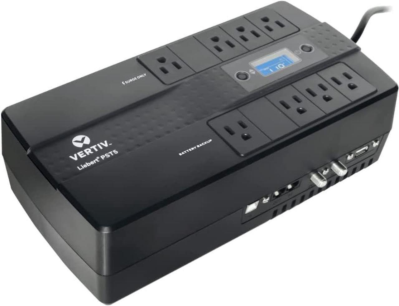 Alt view image 5 of 7 - Vertiv Liebert PSA5 1500VA 900W line-Interactive UPS & PST5 UPS - 850VA/500W 120V, LCD Monitoring Screen