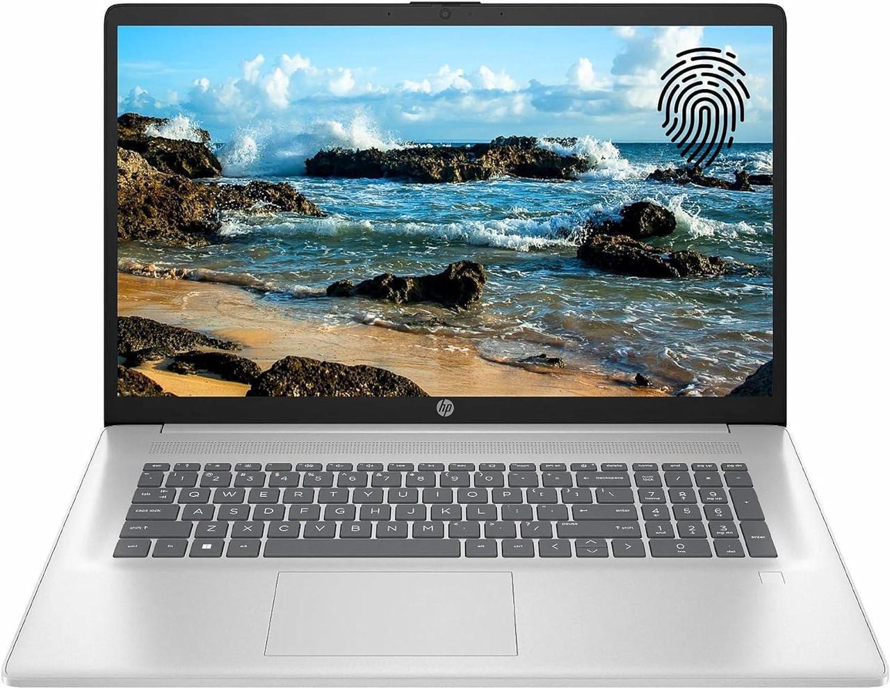 HP 17 Laptop, 17.3" FHD (1920 x 1080) Display, Intel Core i3-N305 8 Cores Processor, Intel UHD Graphics, 32GB DDR4  512GB PCIe SSD, Webcam, HDMI, Fingerprint Reader, Wi-Fi 6, Windows 10 Pro