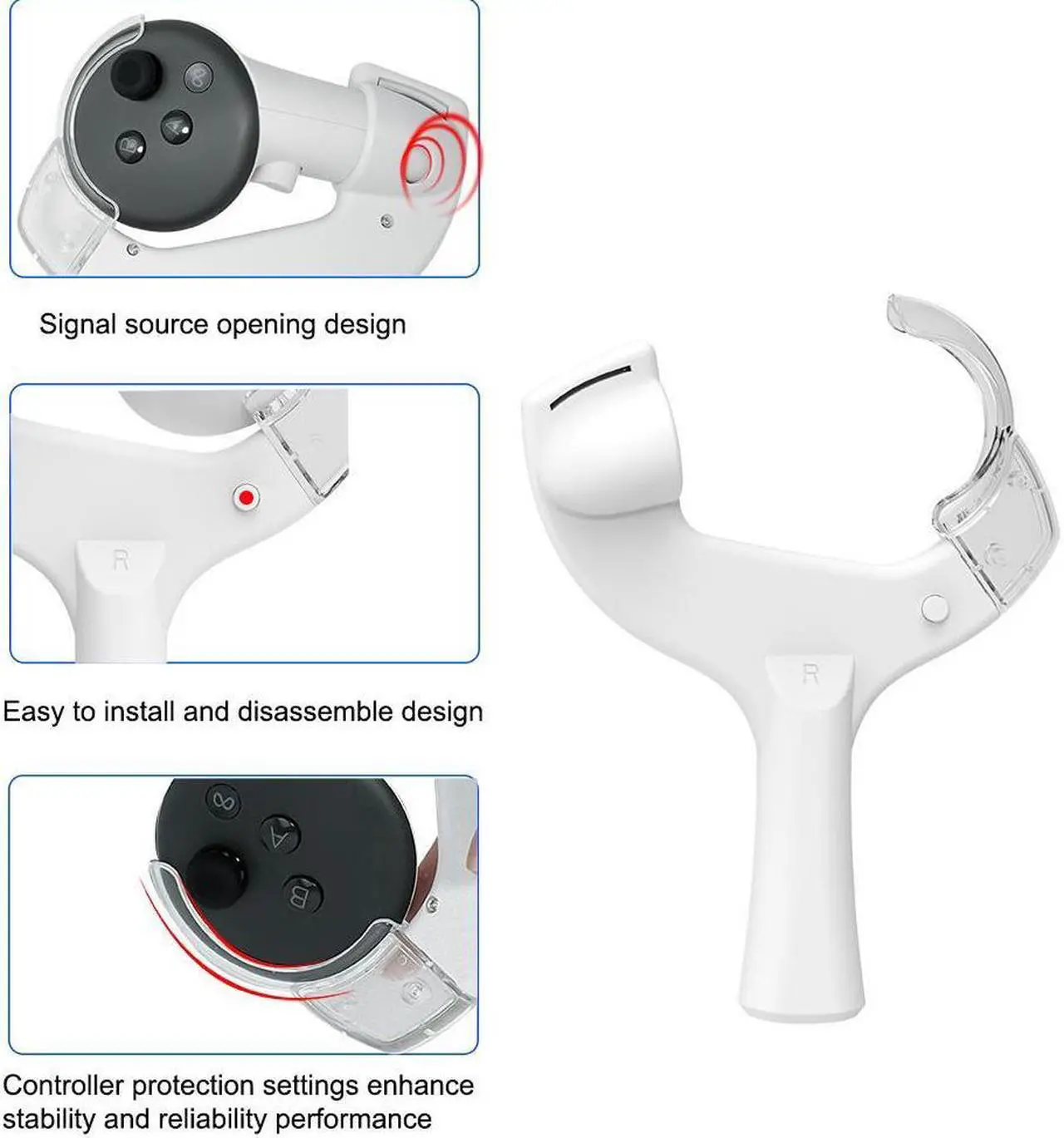 Alt view image 4 of 7 - Table Tennis Adaptor for Meta Quest 3 Controller Handle Grip VR Gaming Accessories