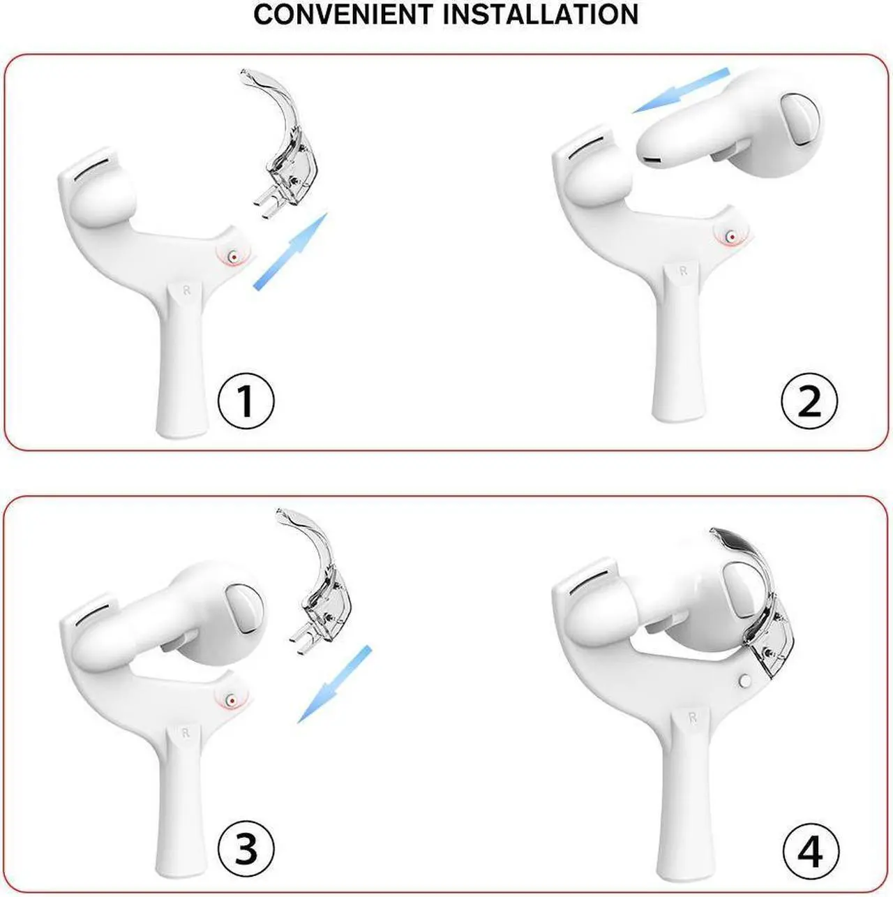 Alt view image 3 of 7 - Table Tennis Adaptor for Meta Quest 3 Controller Handle Grip VR Gaming Accessories