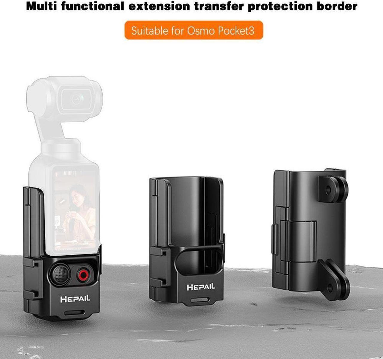 Alt view image 2 of 7 - For DJI Pocket 3 Expansion Adapter Frame Protective Bezel Extension Handle Adapter Frame Backpack Strap Mount Quick Clip Mount Compatible with DJI Osmo Pocket 3