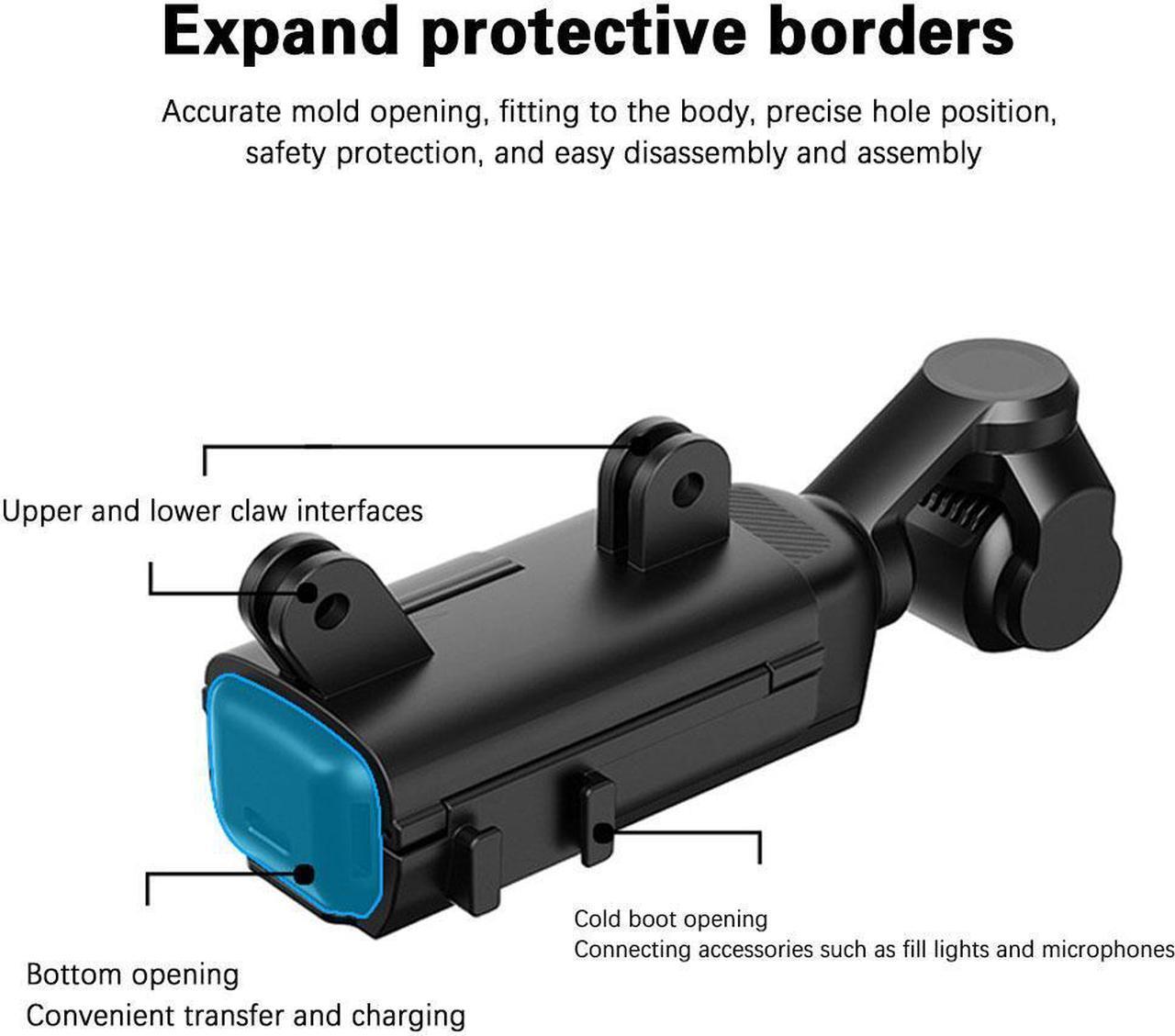 Alt view image 5 of 7 - For DJI Pocket 3 Expansion Adapter Frame Protective Bezel Extension Handle Adapter Frame Backpack Strap Mount Quick Clip Mount Compatible with DJI Osmo Pocket 3