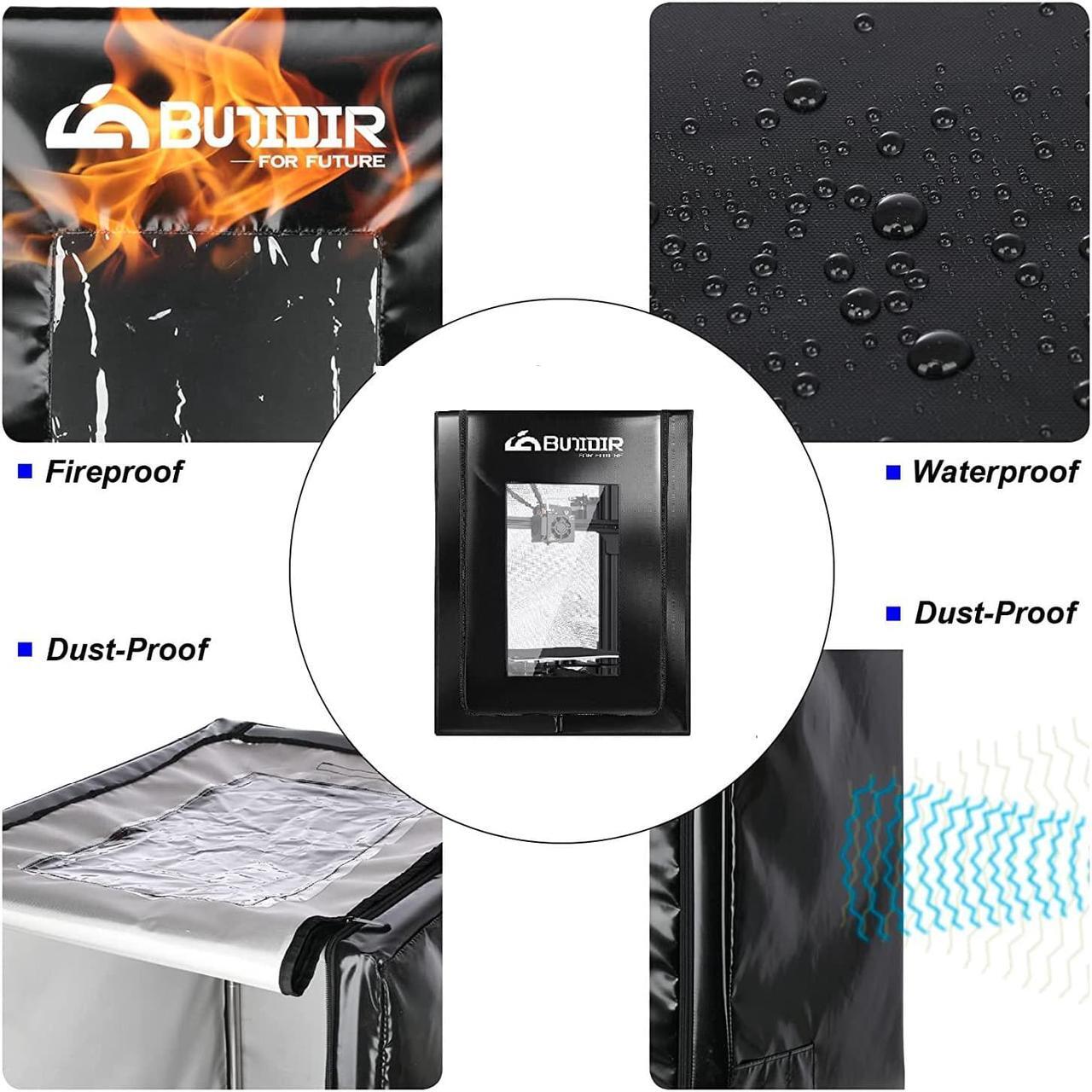 Alt view image 3 of 7 - Bujidir 3D Printer Enclosure, Dustproof and Fireproof 3D Printer Accessories3D Printer Tent for Ender 3/Ender 3 Pro/Ender 3 V2/CR-6 SE/CP-01/Mega S, Mega Pro