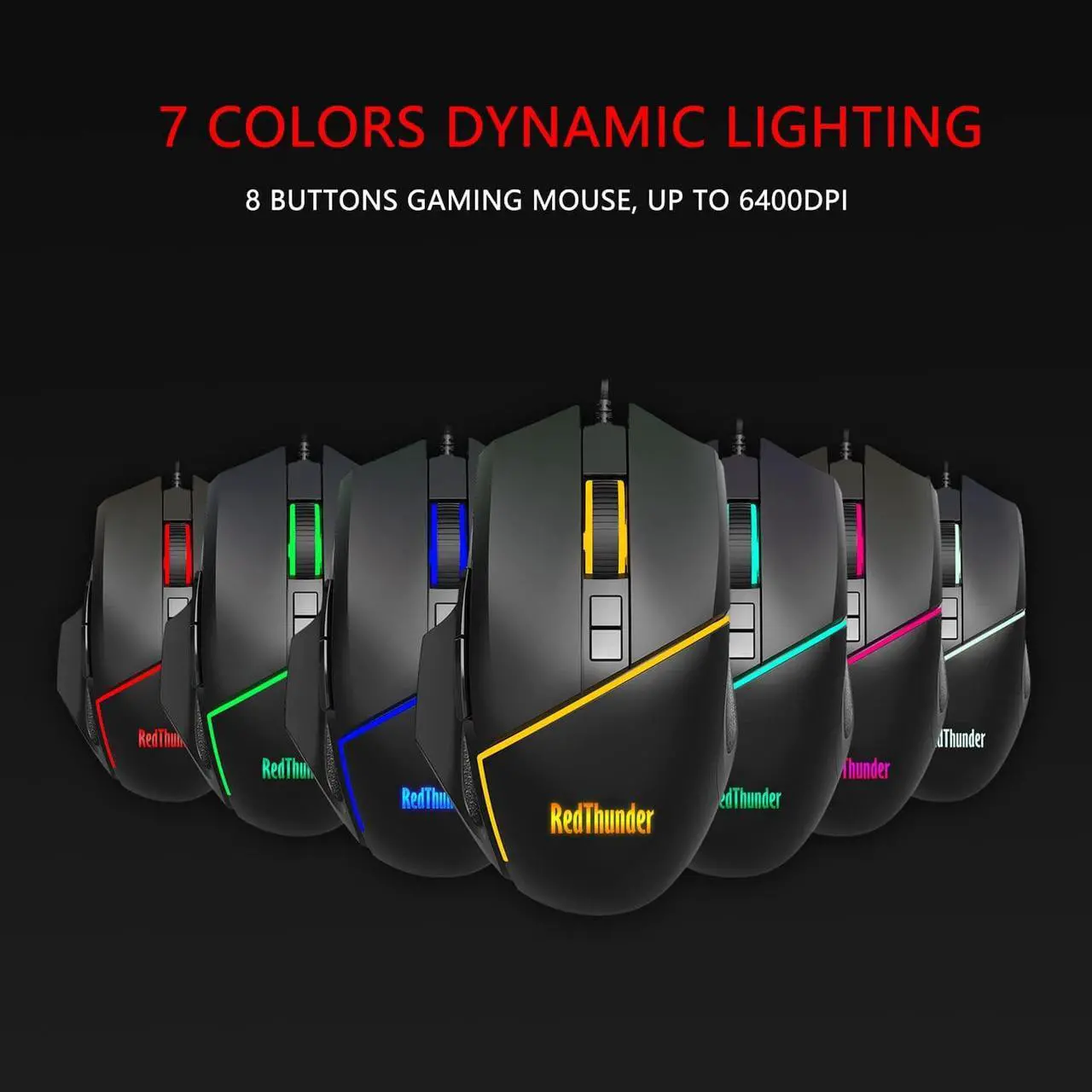Alt view image 7 of 7 - RedThunder One-Handed RGB Gaming Keyboard and Mouse Combo, 35 Keys Mini Gaming Keypad, 6400 DPI Mouse, Portable Game Controller for PC Gamer