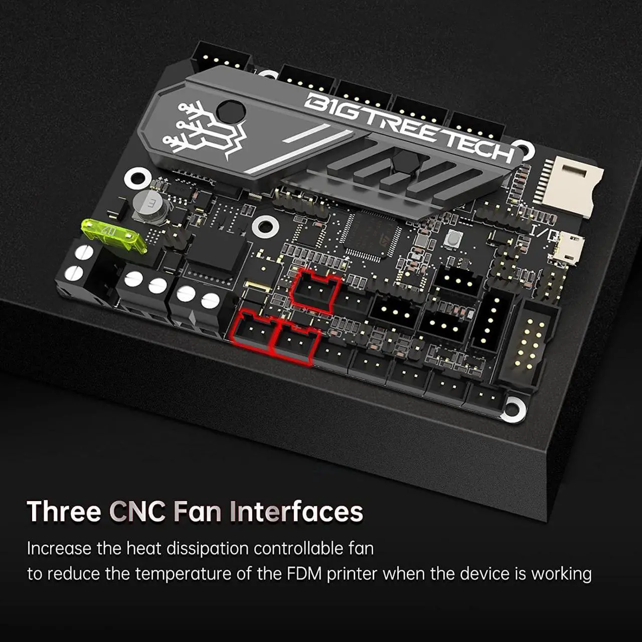 Alt view image 3 of 7 - BIGTREETECH SKR Mini E3 V3.0 Control Board with TMC2209 UART Stepper Driver New Upgrade 32Bit 3D Printer Silent Board for Ender 3, Ender3 Pro, Ender 3 V2 3D Printer
