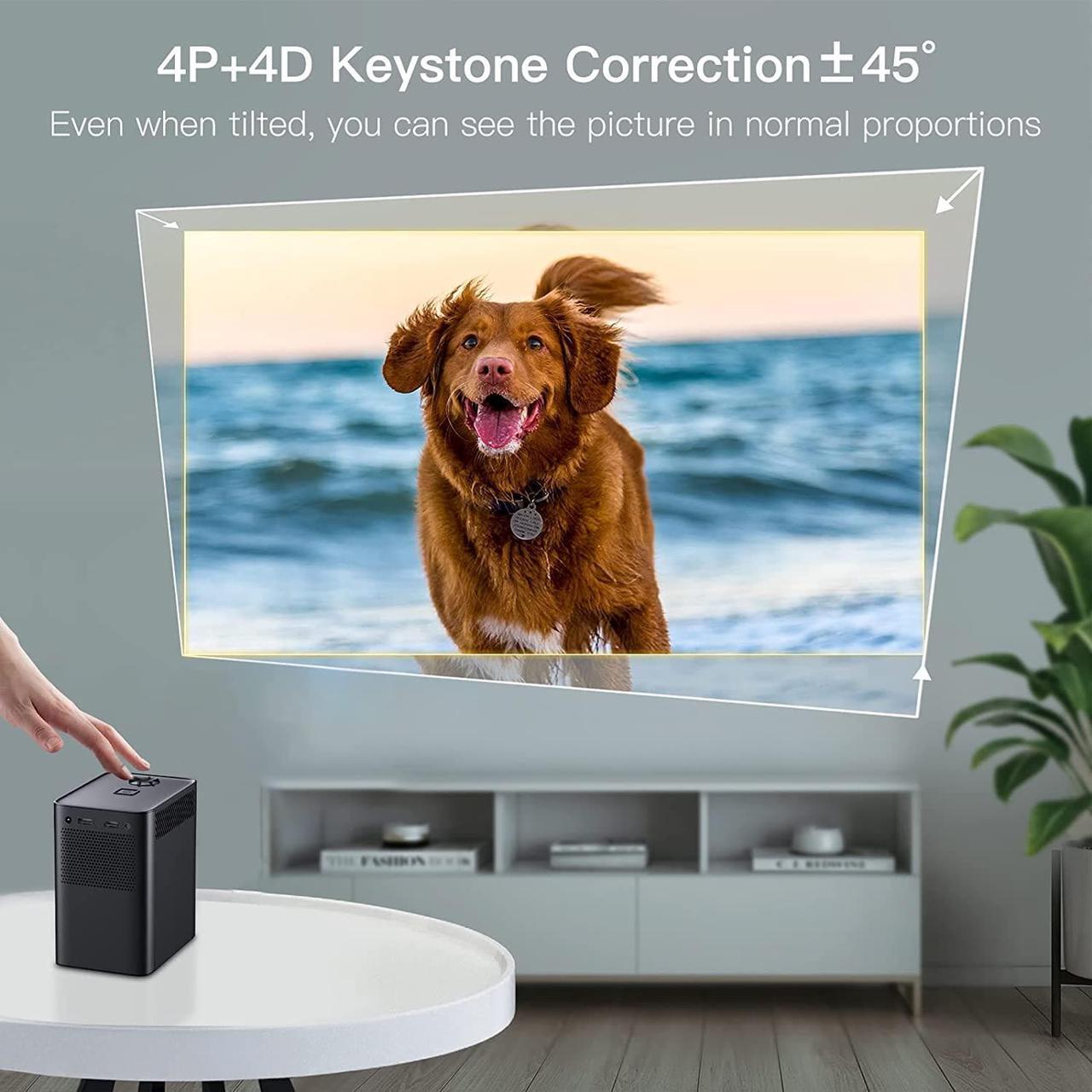 Alt view image 6 of 7 - Smart Projector , Mini Projector Native 1080P,150 ANSI Lumen 9500L Portable Projector, Projector with WIFI and Bluetooth Remote Control,Support 4K Compatible with TV Stick,Laptop,iOS & Android (Black)