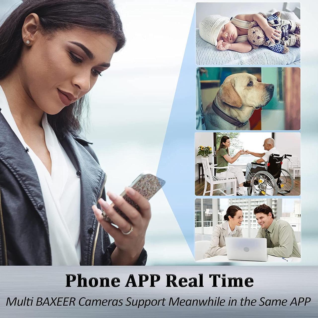 Alt view image 2 of 7 - Pyzzia Smallest WiFi Wireless Security Camera 1080P HD Smart Home Cameras Dome IP Surveillance Cameras Motion Detection&Night Vision Indoor App Remote Control No Battery