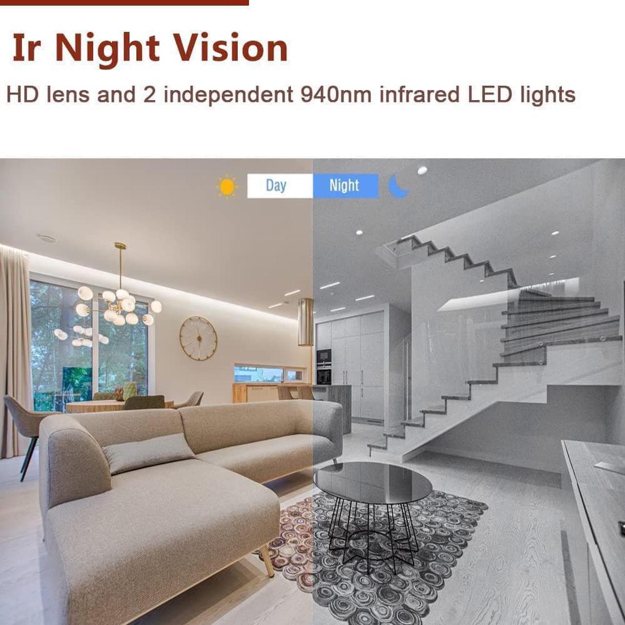 Alt view image 5 of 7 - Pyzzia Smallest WiFi Wireless Security Camera 1080P HD Smart Home Cameras Dome IP Surveillance Cameras Motion Detection&Night Vision Indoor App Remote Control No Battery