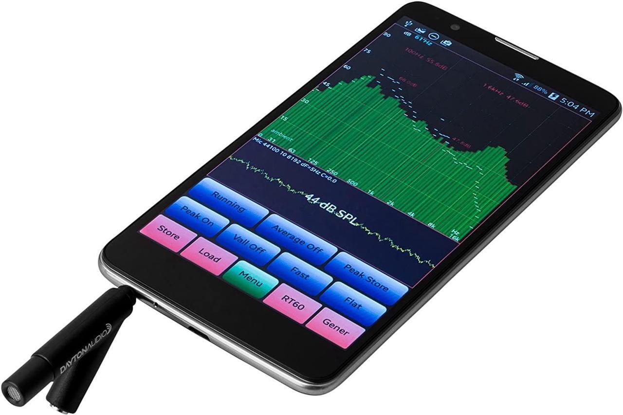 Alt view image 5 of 5 - Dayton Audio iMM-6 Calibrated Measurement Microphone for iPhone, iPad Tablet and Android,Black