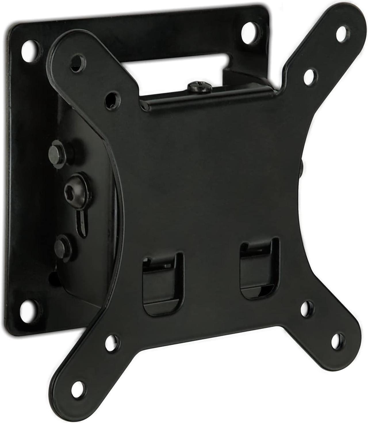 Mount-It! Tilt TV Wall Mount Bracket | Low-Profile TV Wall Mounting Bracket for Mid-Sized Flat Screen Displays | Quick-Release Single Stud VESA Mount | Support TV Mural | Black (MI-6524)