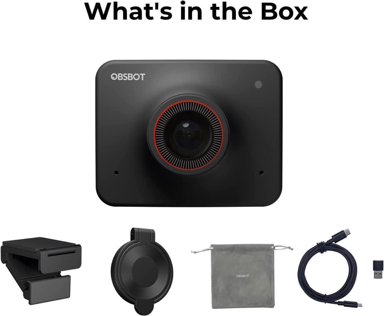 Alt view image 7 of 7 - OBSBOT Meet 4K Webcam, AI-Powered Auto Framing, HDR, 4X Zoom, Computer Camera for Streaming, Web Camera with Microphone, Blur Background and Background Replacement, Zoom Certified