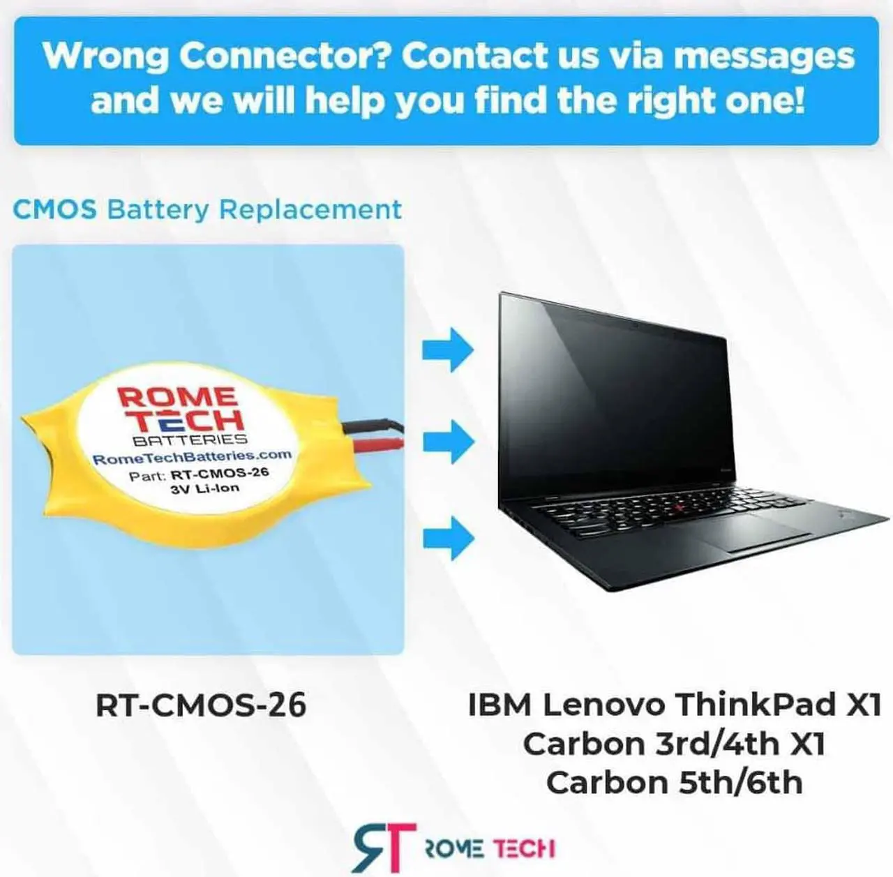 Alt view image 2 of 6 - CMOS Battery for IBM Lenovo ThinkPad X1 Carbon 2-nd Carbon 3rd Carbon 4th Carbon 5th Carbon 6th Thinkpad S3 Yoga 14 - BIOS RTC 3V CR2016 X1 CMOS Battery with 2 Pin 2 Wire Cable