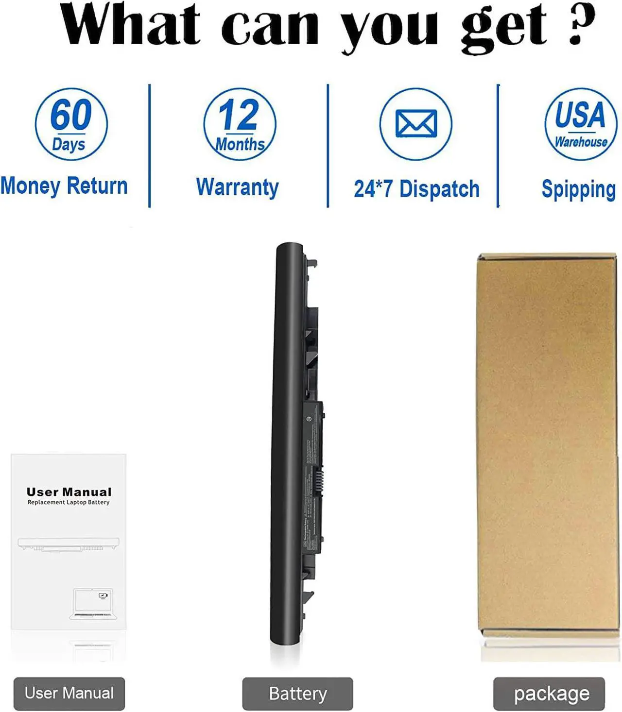 Alt view image 6 of 7 - 919700-850 919701-850 JC03 Laptop Battery for HP 15-bs0xx 15-bs1xx 15-bw0xx 15-bs015dx 15-bs113dx 15-bs115dx 15-bs061st 15-bs234wm 15-bs020wm 15-bs212wm 15-bs134wm 14-bw010nr 14-bw012nr 3inr19/66 31WH