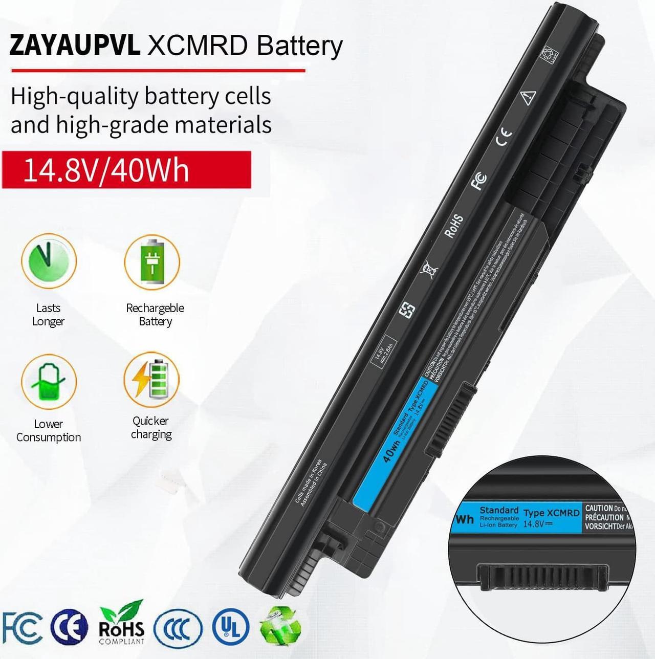 Alt view image 5 of 6 - 40WH XCMRD 14.8V Battery for Dell Inspiron 15 3000 Series 15 3521 3537 3531 3542 3543 3541 3878 15R 5521 5537 17 3721 3737 17R 5737 5721 14 3421 3442 3443 Latitude 3440 3540 P28F P40F P26E T1G4M 49VTP