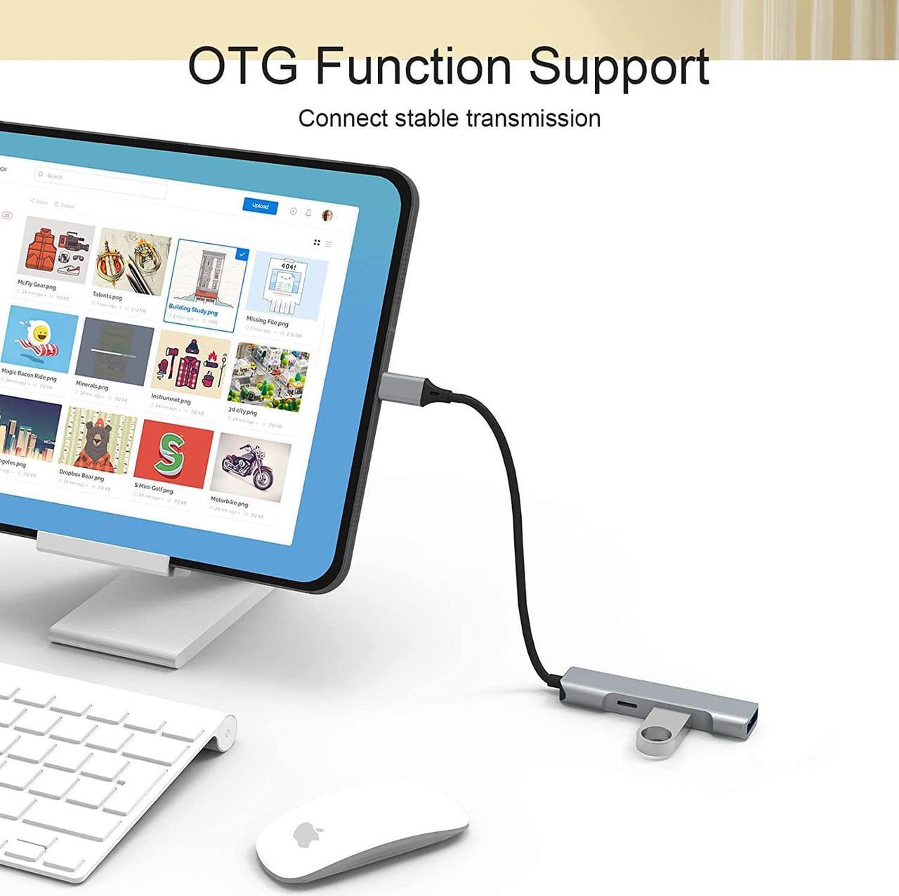 Alt view image 4 of 7 - [Apple MFi Certified] Lightning to USB Hub, 2-in-1 USB OTG Hub with 2 USB 3.0 Port and Fast Charging Port for iPhone/iPad Compatible with USB Microphones/USB Flash Drive/Keyboard/Mouse/USB Sound Card