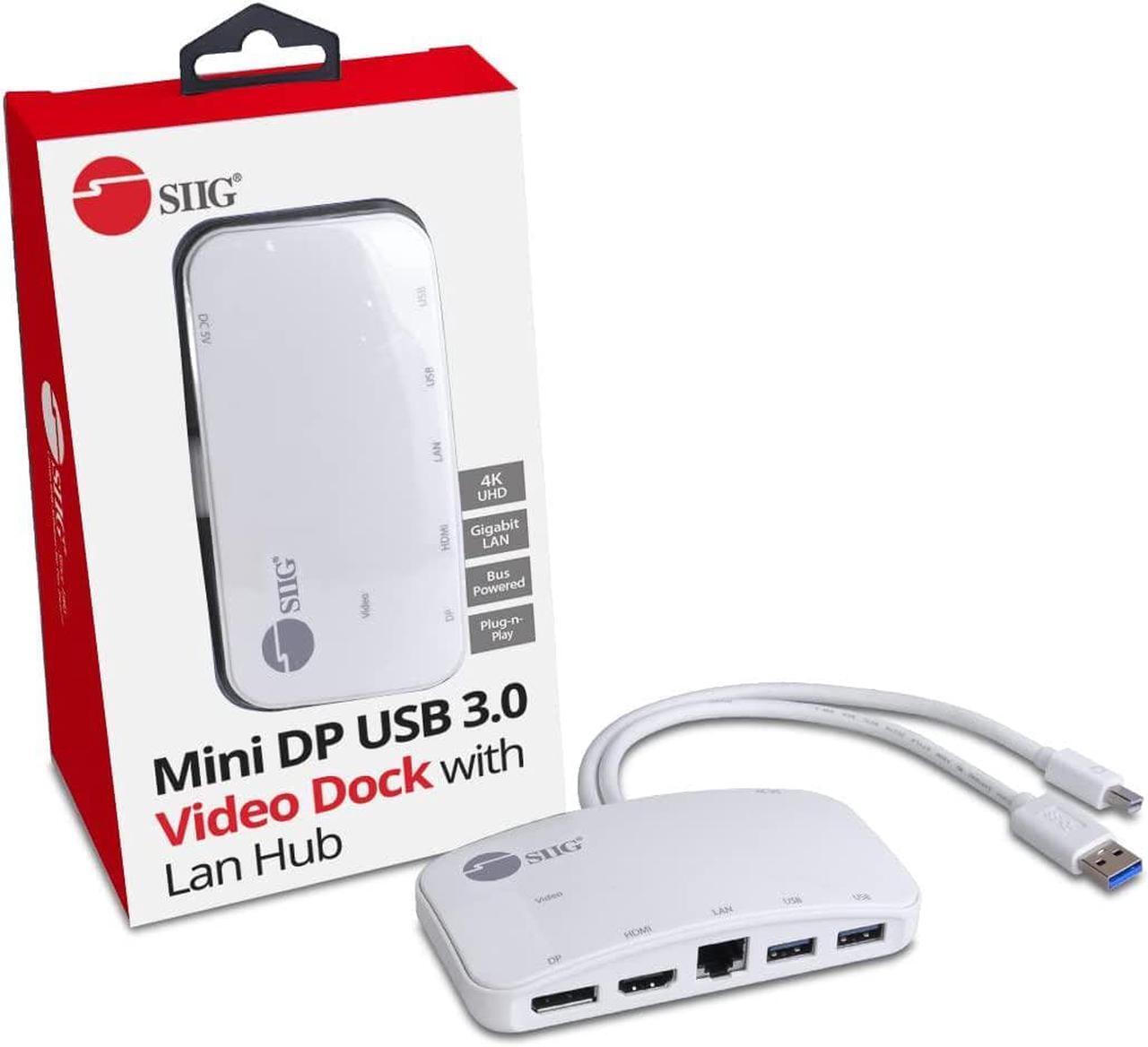 Alt view image 7 of 7 - Mini DisplayPort Thunderbolt 2 1080p Video Dock / Docking Station -1080p HDMI or DisplayPort (DP) - USB 3.0 and Gb Ethernet Adapter Hub for MacBook, Surface Pro 2/3/4/5 and Laptop (JU-H30212-S1)