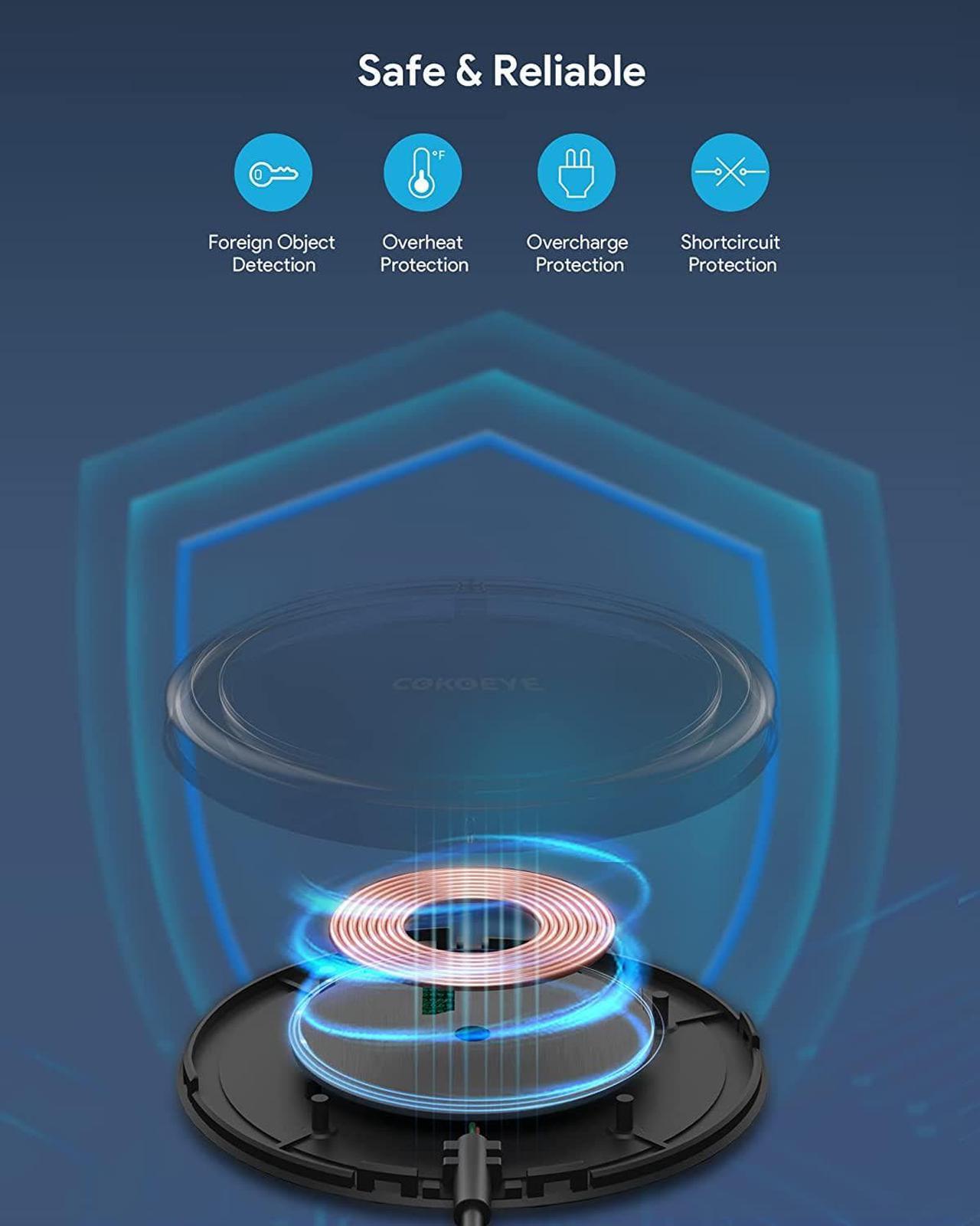 Alt view image 7 of 7 - Wireless Charger 15W Max Fast Wireless Charging Pad 2-Pack Compatible with iPhone16/16Plus/16Pro /16ProMax/iPhone15/15Pro/15Plus/14/13/12/ S24 /S24Ultra/S23Ultra/S22/S21  2