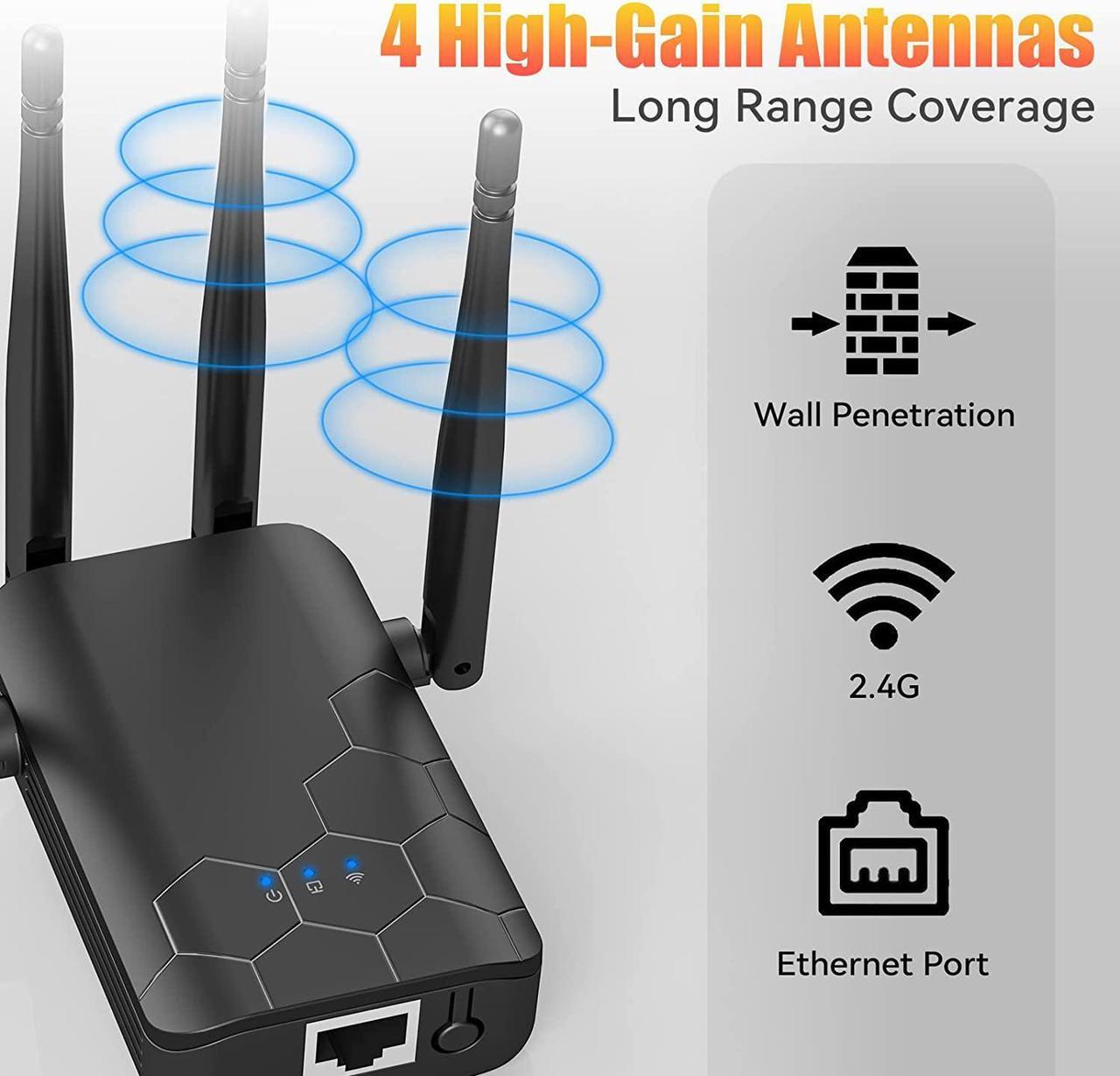 Alt view image 5 of 7 - 2023 WiFi Extender Signal Booster for Home, Internet Range Extenders Cover up to 10000 Sq.ft for Home, High Speed Wi Fi Repeater Easy Setup, Compatible with IP Cameras, Fire Stick TV, Alexa Devices