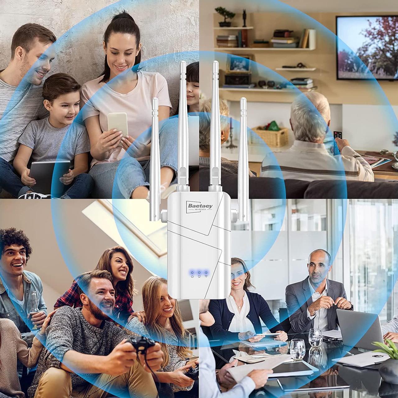 Alt view image 5 of 6 - 2023 Release WiFi Extender Signal Booster - for Home Covers Up to 10000 sq. ft and 45 Devices, Wireless Internet Repeater, Easy Setup, Compatible w/Cox, Fire Stick, Alexa, Ring