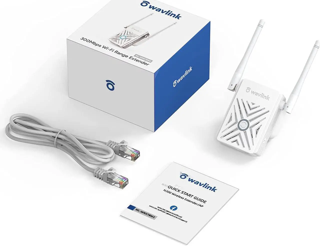 Alt view image 7 of 7 - Wireless WiFi Range Extender, N300 Wall Plug Access Point with Ethernet Port, Up to 1000 Sq.Ft Coverage, Adjustable Antennas and WPS Button