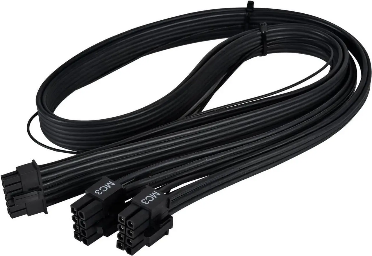 Alt view image 5 of 5 - SilverStone Technology PP14-EPS Dual EPS 8 pin (PSU) to 12+4 pin (GPU) 12VHPWR PCIe Gen5 Cable for Silverstone 3rd Gen PSUs, SST-PP14-EPS