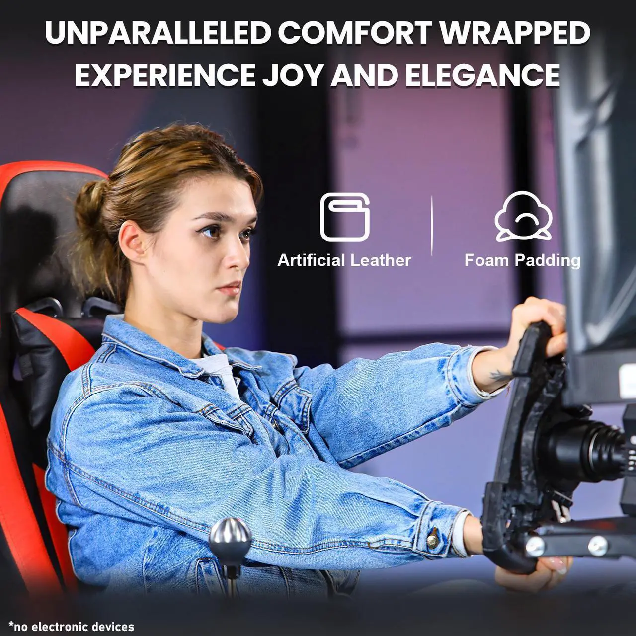 Minneer Foldable Racing Sim Cockpit Steering Wheel Stand Fit - Foto 7