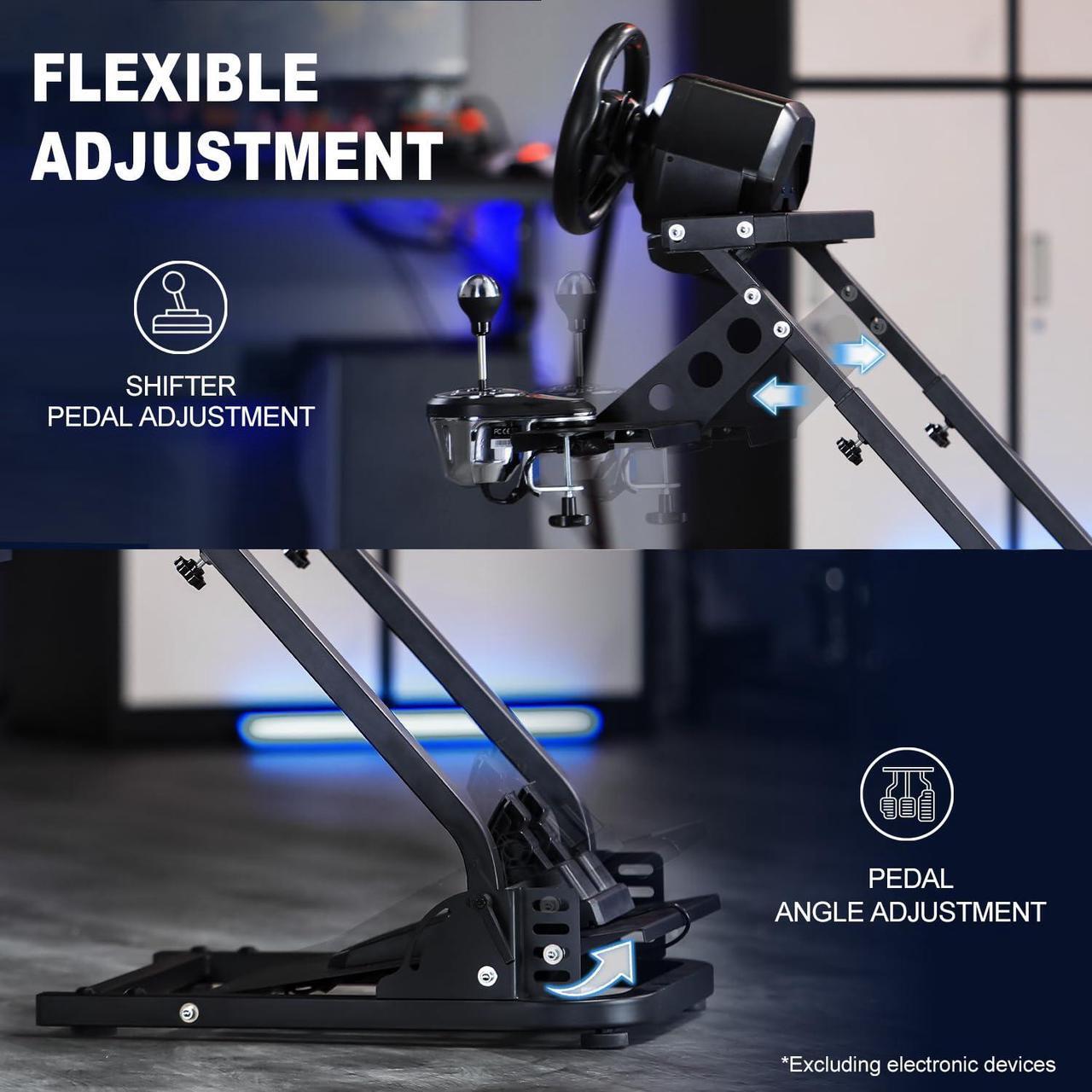 Alt view image 4 of 7 - Minneer PRO Racing Wheel Stand Height Adjustable with Shifter Upgrade for Logitech G25,G27,G29,G920,G923,Thrustmaster TMX, T80, Gaming Steering Simulator Cockpit Wheel and Pedals Not Included