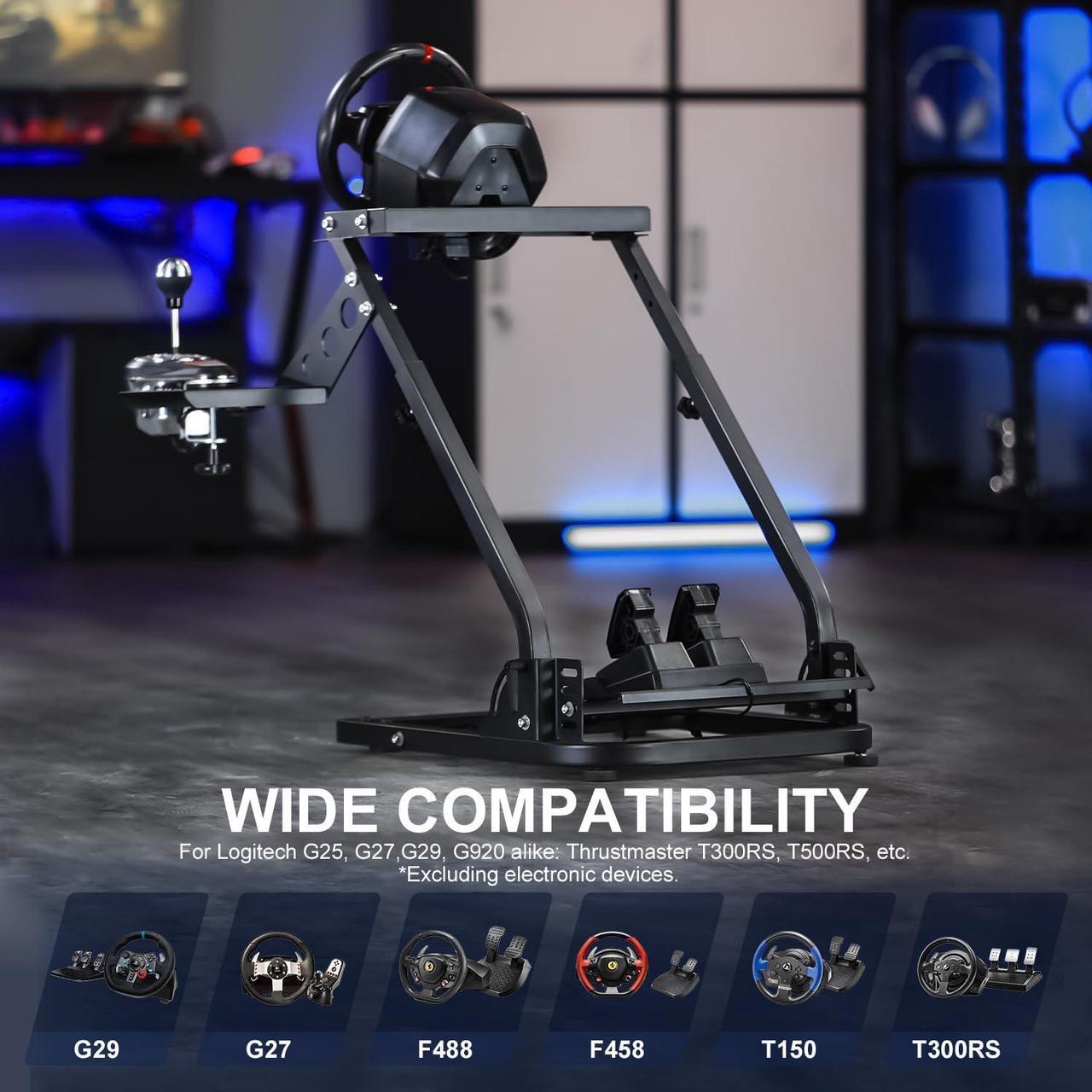 Alt view image 6 of 7 - Minneer PRO Racing Wheel Stand Height Adjustable with Shifter Upgrade for Logitech G25,G27,G29,G920,G923,Thrustmaster TMX, T80, Gaming Steering Simulator Cockpit Wheel and Pedals Not Included