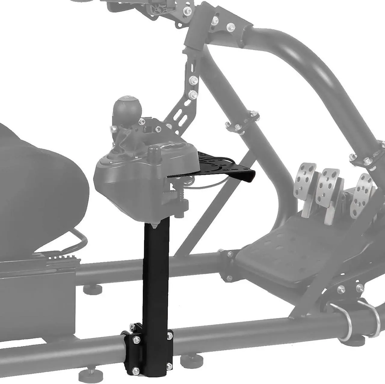 Main image of Minneer Racing Simulator Game Stand Joystick Shifter Accessory,Supports Simultaneous Installation of Shifter Handbrake,fits Logitech Thrustmaster A10C, With Bolt,only for some Racing Wheel Stand
